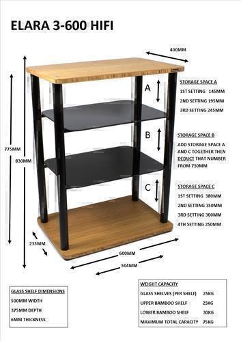 Стойки под аппаратуру Atacama ELARA 3-600 HIFI dark oak black артикул X33947832-1-4