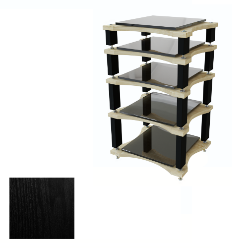 Стойка под аппаратуру Antall X-001/5 черный дуб, стекло артикул A125203-1