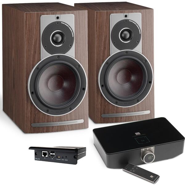Полочная акустика Dali Rubicon 2 C walnut + DALI Sound Hub + BluOS Module артикул A129393-1