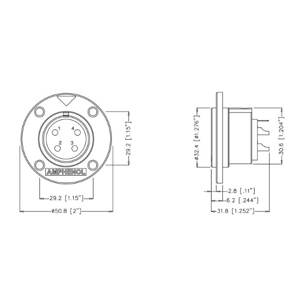 Разъем Amphenol AP-4-14 артикул A121699-1-2