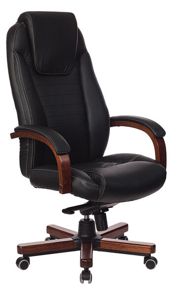 Кресло Бюрократ T-9923WALNUT/BLACK (Office chair T-9923WALNUT black leather cross metal/wood) артикул A148324-1 в интернет-магазине «HiFi-Trade»