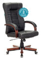 Кресло Бюрократ KB-10WALNUT/B/LEATH (Office chair KB-10WALNUT black leather cross metal/wood) артикул A148250-1-2