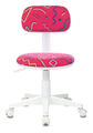 Кресло Бюрократ CH-W201NX/STICK-PK (Children chair CH-W201NX crimson Sticks 05 cross plastic plastik белый) артикул A148204-1-2
