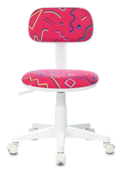 Кресло Бюрократ CH-W201NX/STICK-PK (Children chair CH-W201NX crimson Sticks 05 cross plastic plastik белый) артикул A148204-1-2
