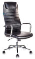 Кресло Бюрократ KB-9N/ECO/BLACK (Office chair KB-9N/ECO black eco.leather headrest cross metal хром) артикул A148222-1-1