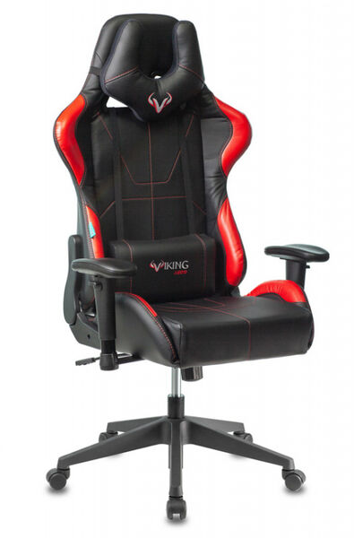Кресло Zombie VIKING 5 AERO RED (Game chair VIKING 5 AERO black/red eco.leather headrest cross plastic) артикул A148180-1