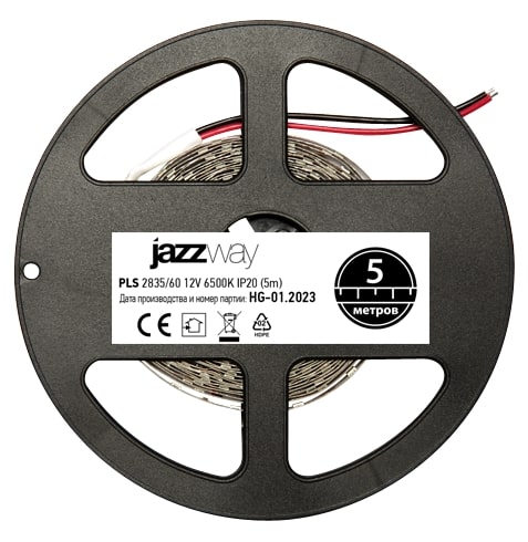 Лента светодиодная JazzWay PLS 2835/60-12V-W 6Вт/м IP20 бел.2858009 артикул A161349-1-2