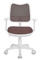 Кресло Бюрократ CH-W797/BR/TW-14C (Children chair CH-W797 brown seatbrown TW-14C mesh/fabric cross plastic plastik белый) артикул A148253-1-2