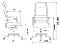 Кресло Бюрократ KB-9N/DB/TW-10N (Office chair KB-9N blue TW-05N TW-10N mesh/fabric headrest cross metal хром) артикул A148183-1-7