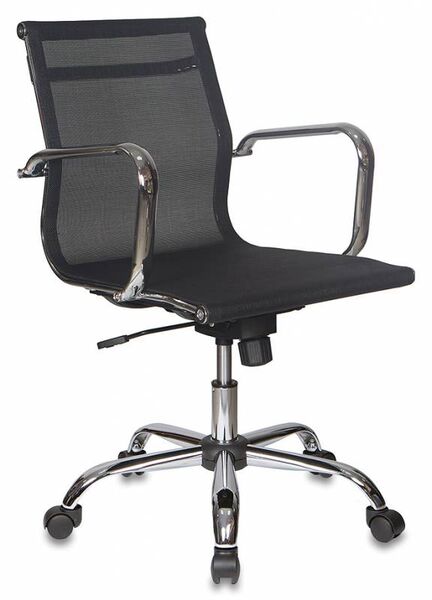 Кресло Бюрократ CH-993-LOW/M01 (Office chair CH-993-Low black M01 gauze low back cross metal хром) артикул A148308-1 в интернет-магазине «HiFi-Trade»