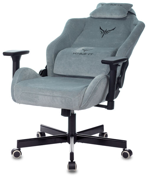 Кресло Knight N1 SKY (Game chair Knight N1 Fabric grey/l.blue Light-28 headrest cross metal) артикул A148246-1-14