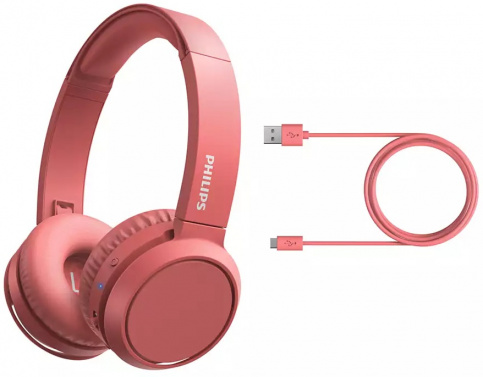 Наушники Philips TAH4205 red артикул A142221-1-7