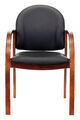Кресло Бюрократ ДЖУНО (Chair ДЖУНО black eco.leather legs wood) артикул A148170-1-2
