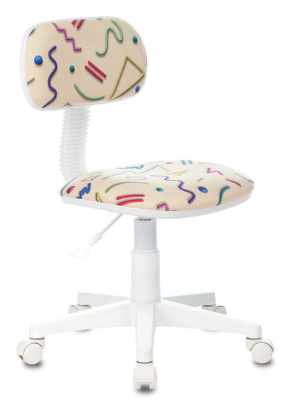 Кресло Бюрократ CH-W201NX/STICK-BG (Children chair CH-W201NX sandy Sticks 02 cross plastic plastik белый) артикул A148174-1