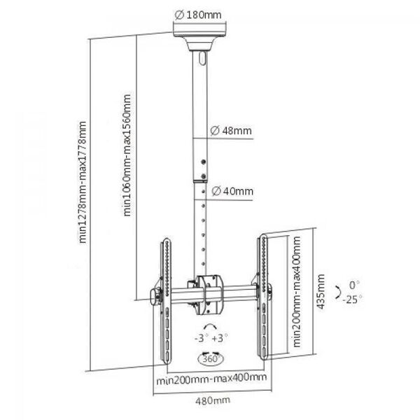 Крепления для телевизоров ITech CELB-54L W артикул X33928249-1-2