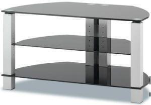 Тумбы под телевизор Spectral CR-1080 прозрачное стекло-алюминий артикул X33939737-1