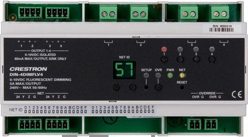 Компоненты мультирум систем Crestron DIN-4DIMFLV4 артикул X33967024-1