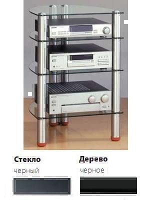 Стойки под аппаратуру Spectral CU-204 черное стекло-черный артикул X33946182-1
