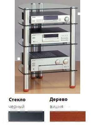 Стойки под аппаратуру Spectral CU-204 черное стекло-вишня артикул X33946193-1