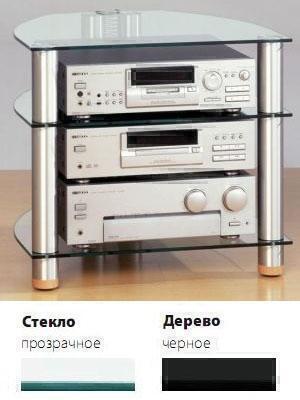 Тумбы под телевизор Spectral CU-2161 прозрачное стекло-черный артикул X33939537-1