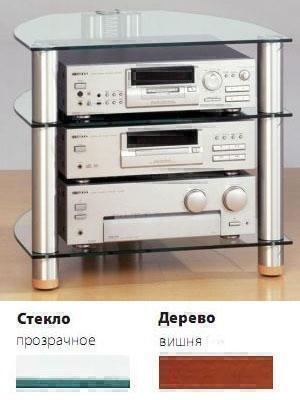 Тумбы под телевизор Spectral CU-2161 прозрачное стекло-вишня артикул X33939549-1