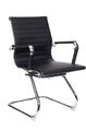 Кресло Бюрократ CH-883-LOW-V/BLACK (Office chair CH-883-LOW-V black eco.leather low back runners metal хром) артикул A148288-1-1