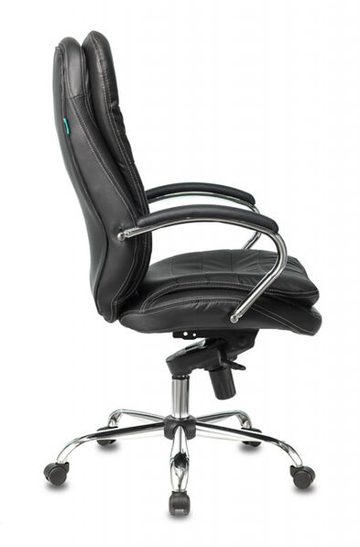 Кресло Бюрократ T-9950/BLACK (Office chair T-9950 black leather cross metal хром) артикул A148281-1-3