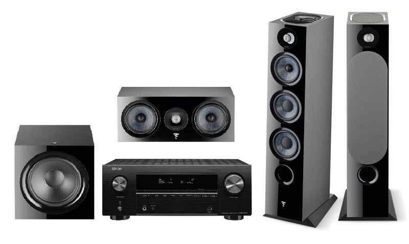 Комплект домашнего кинотеатра Denon AVR-X2700H + Focal Chora 826-D Black + Chora Center Black + SUB 600 P black артикул A147923-1