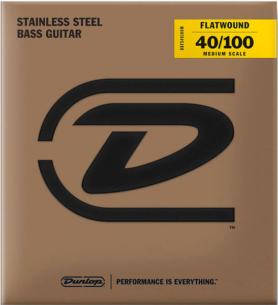Струны для гитары Dunlop DBFS40100M Stainless Steel Flatwound артикул A158491-1