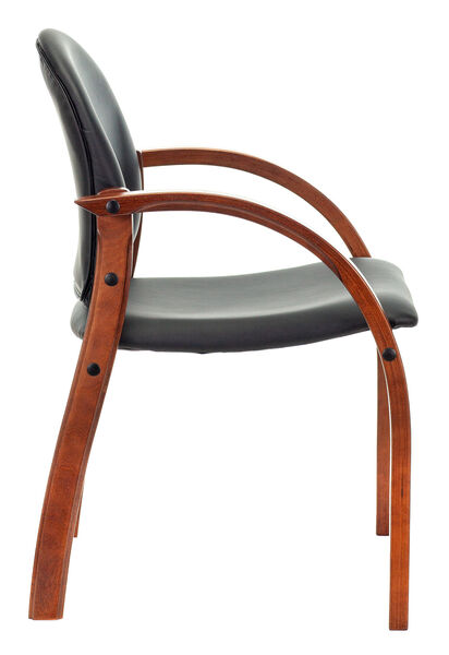Кресло Бюрократ ДЖУНО (Chair ДЖУНО black eco.leather legs wood) артикул A148170-1-3