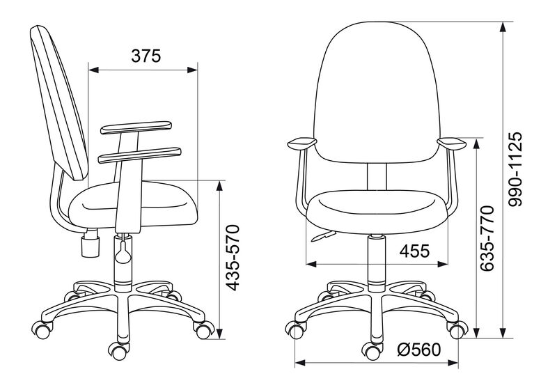 Кресло Бюрократ CH-1300/T-15-21 (Office chair CH-1300 black Престиж+ cross plastic) артикул A148144-1-5