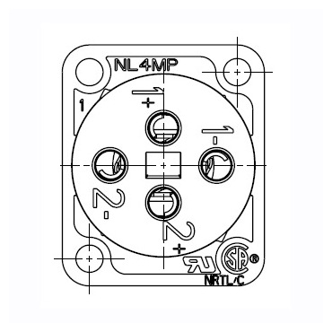 Панельный разъем Neutrik NL4MP-ST артикул A133089-1-4