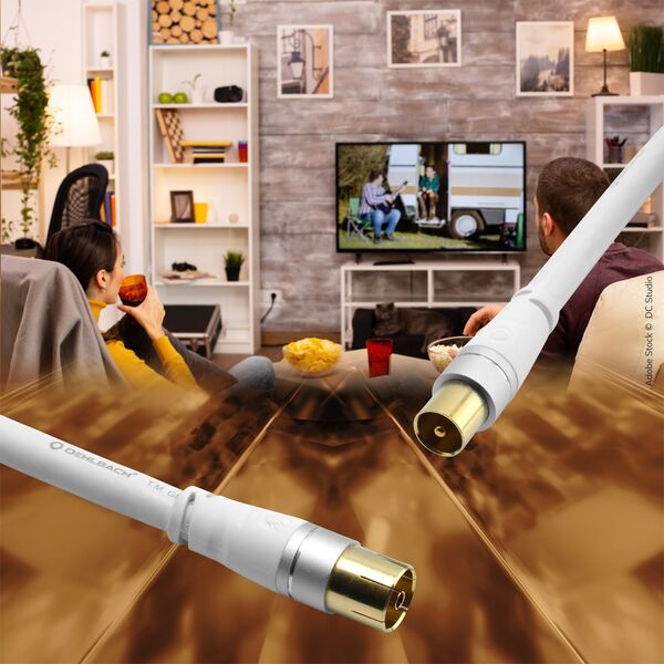 Антенный кабель Oehlbach EXCELLENCE Select Antenna Link, Antenna cable 1,0m ws, D1C33110 артикул A159780-1-4