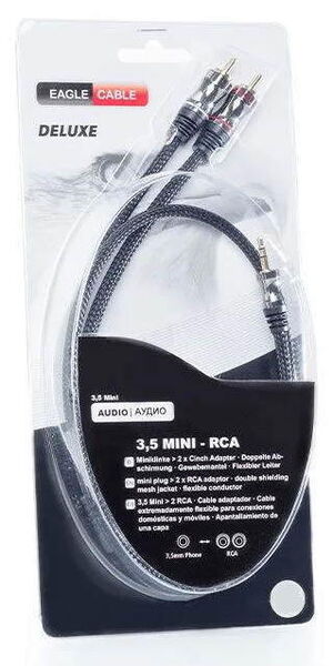 Аудио кабель Eagle Cable DELUXE Mini (m) - 2xRCA 3,2 m, 10071132 артикул A143278-1-6