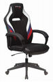 Кресло Zombie VIKING 3 AERO RUS (Game chair VIKING 3 AERO white/blue/red seatblack textile/eco.leather cross plastic) артикул A148304-1-1