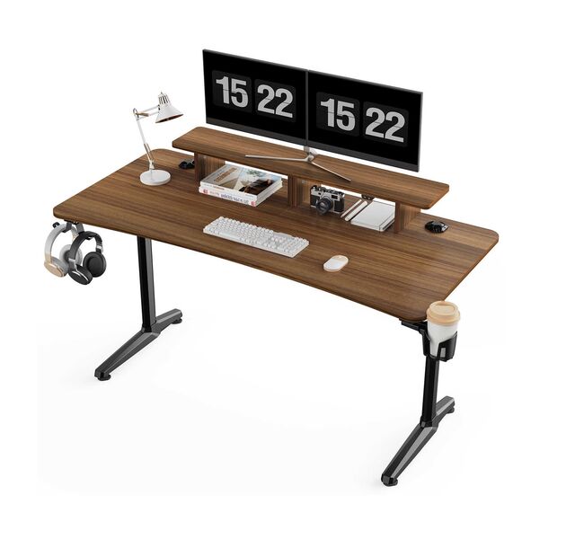 Стол для компьютера (для геймеров) EUREKA GIP 60, Walnut артикул A163517-1 в интернет-магазине «HiFi-Trade»