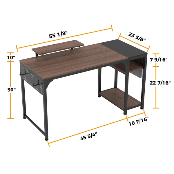 Стол письменный (для компьютера) EUREKA ZX-SS140B-RWB Reclaimed Wood артикул A149781-1-2