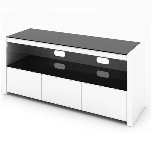 Тумбы под телевизор De Conti MEZZA XL черное стекло-белый артикул X33943014-1