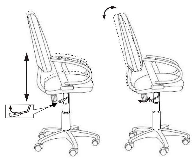Кресло Бюрократ CH-1300/T-15-21 (Office chair CH-1300 black Престиж+ cross plastic) артикул A148144-1-6