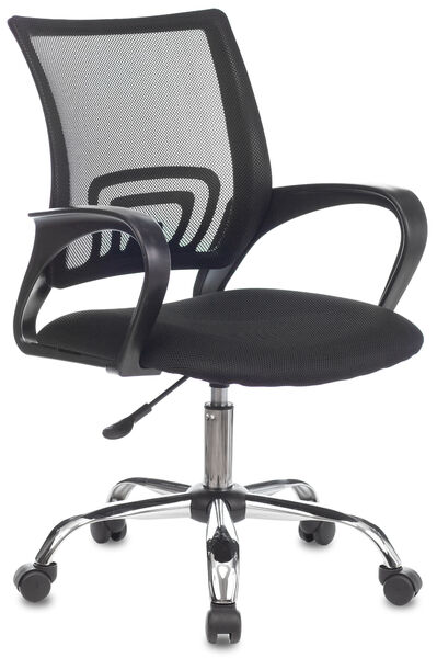 Кресло Бюрократ CH-695NLTSL/BLACK (Office chair CH-695NLTSL black TW-01 TW-11 mesh/fabric cross metal хром) артикул A148199-1