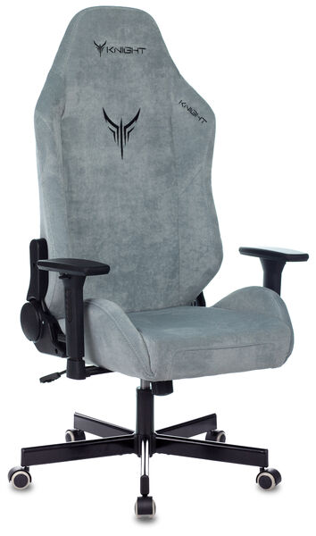 Кресло Knight N1 SKY (Game chair Knight N1 Fabric grey/l.blue Light-28 headrest cross metal) артикул A148246-1-3