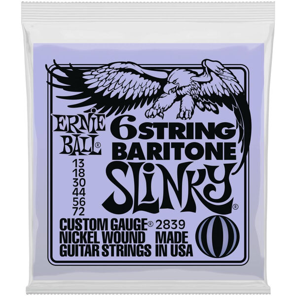 Струны для баритон-гитары Ernie Ball 2839 Slinky Nickel Wound Bass Baritone артикул A168337-1