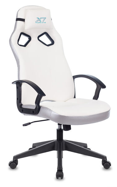 Кресло A4Tech X7 GG-1000W (Game chair X7 GG-1000W white artificial leather cross plastic) артикул A148164-1