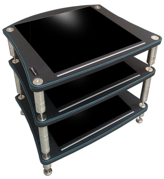 Стойка антивибрационная Bassocontinuo Accordeon XL4 B McIntosh Black glass Нижняя полка артикул A124689-1