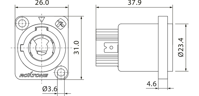 Разъем Roxtone RAC3MPI-WP Brown артикул A135584-1-2