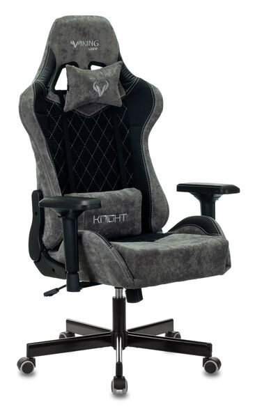 Кресло Zombie VIKING 7 KNIGHT B (Game chair VIKING 7 KNIGHT Fabric black textile/eco.leather headrest cross metal) артикул A148160-1