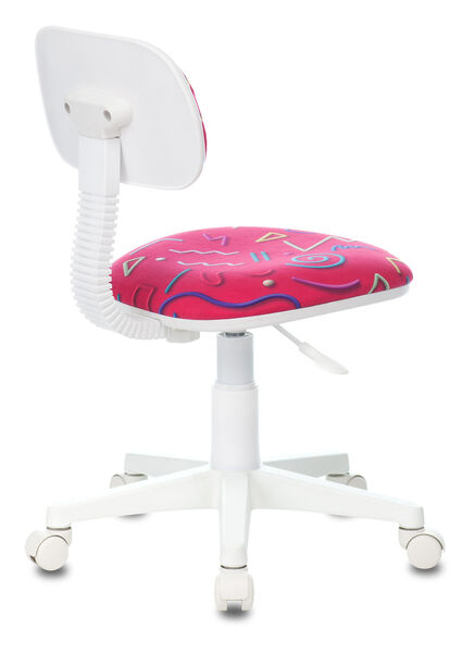 Кресло Бюрократ CH-W201NX/STICK-PK (Children chair CH-W201NX crimson Sticks 05 cross plastic plastik белый) артикул A148204-1-4