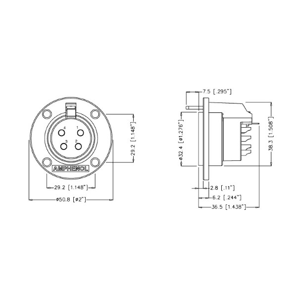 Разъем Amphenol AP-4-13 артикул A121700-1-2