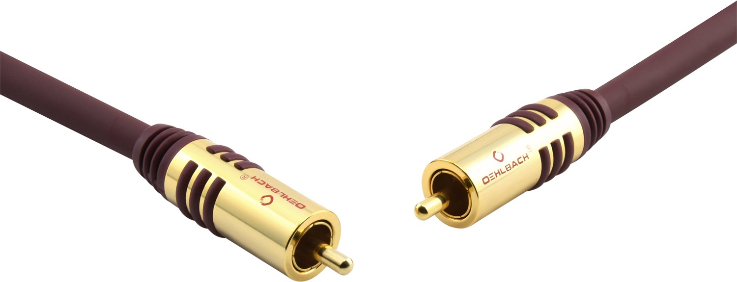 Кабель межблочный аудио Oehlbach PERFORMANCE NF Sub-cable cinch/cinch2, 2.0m mono black, D1C21532 артикул A159821-1-2