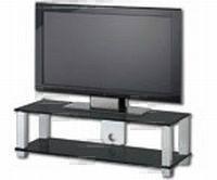 Тумбы под телевизор Spectral HSL 1202 черное стекло-алюминий артикул X33939482-1